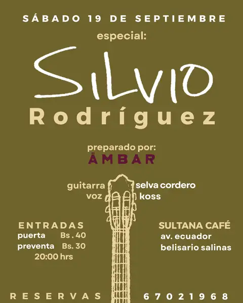 Portada del evento Especial: Silvio Rodríguez